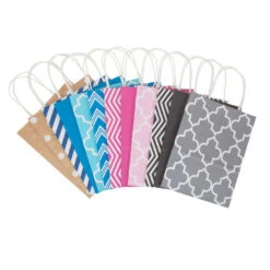 Hallmark 10.7" 12-Pack Assorted Kraft Paper Gift Bags