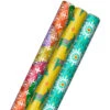 Hallmark Festive And Fun 3-Pack Multicolored Wrapping Paper, 120 Sq. Ft. -Hallmark 3Pack Festive and Fun Holiday Wrapping Paper 5JXW1082 01