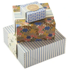 Hallmark 4", 8" And 10" Floral 3-Pack Gift Boxes With Bands