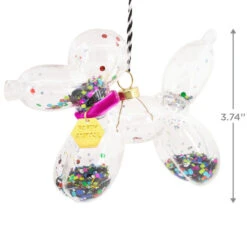Signature Balloon Dog Premium Glass Hallmark Ornament -Hallmark Balloon Animal Dog Premium Glass Christmas Ornament 1HDL2168 03