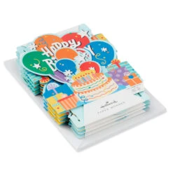Hallmark Balloon Bouquet Boxed Pop-Up Birthday Cards, Pack Of 8 -Hallmark Balloon Bouquet Boxed Birthday Cards 5STZ1173 02