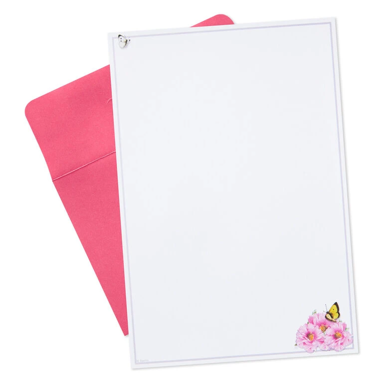 Hallmark Marjolein Bastin Pink Flowers Stationery Set, 40 Sheets 6 Hallmark Marjolein Bastin Pink Flowers Stationery Set, 40 Sheets - Image 4