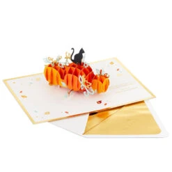 Hallmark Fun And Frightful 3D Pop-Up Halloween Card -Hallmark Black Cat on Pumpkins 3D PopUp Halloween Card 1299IEH1003 02