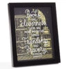 Hallmark Harry Potter™ Friendship And Bravery Hermione Granger™ Framed Quote Sign, 8x10 -Hallmark Black and Gold Books and Hermione Quote Framed Sign 1HPO1085 01