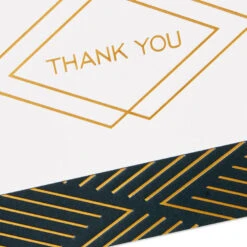 Hallmark Black And Gold Bulk Blank Thank-You Notes, Pack Of 50 -Hallmark Black and Gold Bulk Blank ThankYou Notes Assortment 1399WTU3882 05