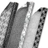 Hallmark Black And White Prints 3-Pack Reversible Wrapping Paper, 75 Sq. Ft. Total -Hallmark Black and White Prints 3Pack Reversible Gift Wrap 5EWR6401 01
