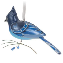 Hallmark The Beauty Of Birds Steller's Jay Ornament -Hallmark Blue Jay Bird Keepsake Ornament 1799QXR8057 06