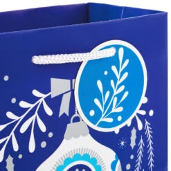 Hallmark Blue And Silver 8-Pack Holiday Gift Bags, Assorted Sizes And Designs -Hallmark Blue and Silver Holiday Gift Bags Bulk Pack XGB4895 06
