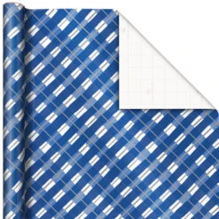 Hallmark Blue And White 3-Pack Holiday Wrapping Paper Assortment, 120 Sq. Ft. -Hallmark Blue and White Holiday Wrapping Paper Assortment 5JXW1256 04