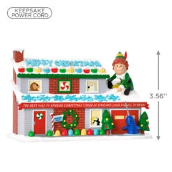 Hallmark Elf Crazy Christmas Cheer Musical Ornament With Light -Hallmark Buddy the Elf on Christmas House Keepsake Ornament 3999QXI7069 03