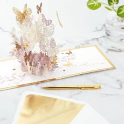 Hallmark Butterfly Bouquet Thankful For You 3D Pop-Up Thinking Of You Card -Hallmark Butterfly Flowers 3D PopUp Thinking of You Card 1299LAD9643 06