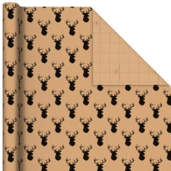 Hallmark Colorful Christmas 4-Pack Kraft Wrapping Paper Assortment, 88 Sq. Ft. -Hallmark Colorful Christmas Assortment Kraft Wrapping Paper 5JXW1212 06