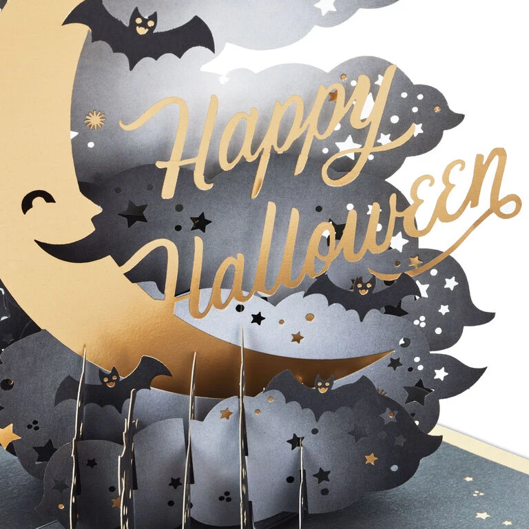 Hallmark Crescent Moon 3-D Pop-Up Halloween Card 6 Hallmark Crescent Moon 3-D Pop-Up Halloween Card - Image 4