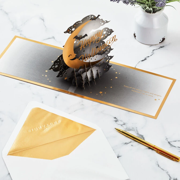 Hallmark Crescent Moon 3-D Pop-Up Halloween Card 10 Hallmark Crescent Moon 3-D Pop-Up Halloween Card - Image 8