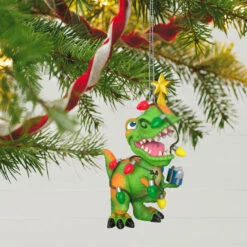 Hallmark -Hallmark Dinosaur in Christmas Lights Keepsake Ornament 1799QGO2779 02