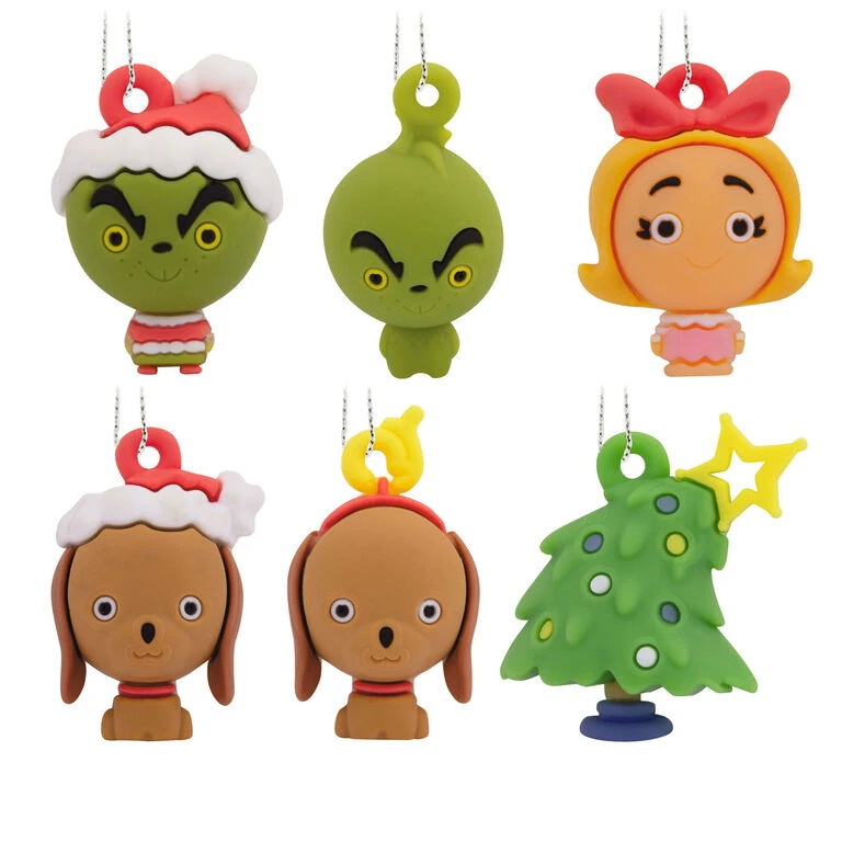 Mini Dr. Seuss's How The Grinch Stole Christmas!™ Shatterproof Hallmark Ornaments, Set Of 6 3 Mini Dr. Seuss's How The Grinch Stole Christmas!™ Shatterproof Hallmark Ornaments, Set Of 6
