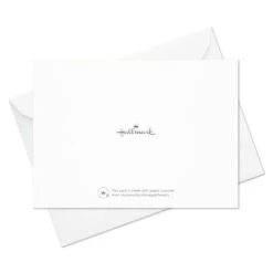 Hallmark Ivory Floral Flat Note Cards In Caddy, Box Of 40 -Hallmark Floral SinglePanel Note Cards With Caddy 3CNT5048 07