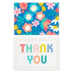 Hallmark Floral And Lettering Bulk Blank Note Cards, Pack Of 50 -Hallmark Floral and Lettering Bulk Blank Note Cards Assortment 1399WTU1087 02