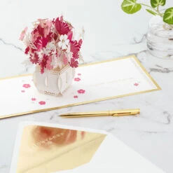 Hallmark Happy Thoughts Flower Bouquet 3D Pop-Up Thinking Of You Card -Hallmark Flower Bouquet 3D PopUp Thinking of You Card 1299LAD9644 08