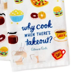 Hallmark Gilmore Girls Why Cook Tea Towel -Hallmark Gilmore Girls Why Cook Kitchen Towel 1PCL1009 03