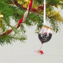 Hallmark Oh, What Fun It Is To Wine Ornament -Hallmark Glass of Red Wine Keepsake Ornament 1599QGO2919 02