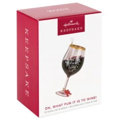 Hallmark Oh, What Fun It Is To Wine Ornament -Hallmark Glass of Red Wine Keepsake Ornament 1599QGO2919 04