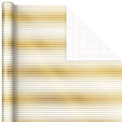 Hallmark Gold And White 6-Pack Holiday Wrapping Paper Assortment, 180 Sq. Ft. -Hallmark Gold and White Christmas Wrapping Paper Assortment 5JXW1086 07