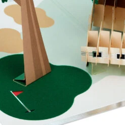 Hallmark Hope Your Day Is Good To A Tee Golf 3D Pop-Up Card -Hallmark Golf Cart Pun Good Day 3D PopUp Card 5RZH1304 05