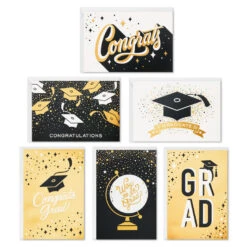 Hallmark Confetti Celebration Assorted Graduation Cards, Pack Of 36