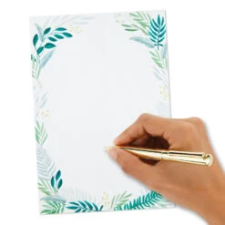 Hallmark Fern Border Stationery Set, 20 Sheets -Hallmark Green Ferns Writing Sheets Stationery Set 1STN1144 04
