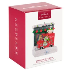 Hallmark Happy Holiday Parade Collection Gregor's Trattoria Musical Ornament With Light -Hallmark Gregors Trattoria and Food Truck Keepsake Ornament 3499QGO2527 04