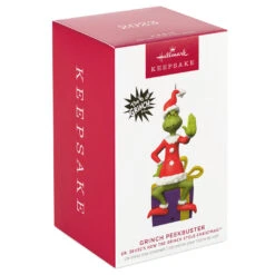 Hallmark Dr. Seuss's How The Grinch Stole Christmas!™ Grinch Peekbuster Ornament With Motion-Activated Sound 11 Hallmark Dr. Seuss's How The Grinch Stole Christmas!™ Grinch Peekbuster Ornament With Motion-Activated Sound -Hallmark Grinch Peekbuster Keepsake Ornament 2699QXI7067 04