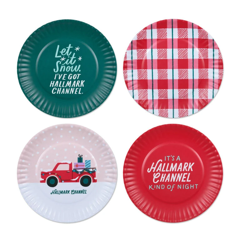 Hallmark Channel Appetizer Plates, Set Of 4 3 Hallmark Channel Appetizer Plates, Set Of 4