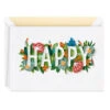Hallmark Floral Happy Quilled Paper Handmade Birthday Card -Hallmark Happy and Flowers Quilled Paper Birthday Card for Her 1299LAD2728 01