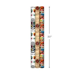 Hallmark Harry Potter™ 3-Pack Assorted Wrapping Paper, 60 Sq. Ft. Total -Hallmark Harry Potter Assorted Wrapping Paper Pack 5EWR2958 08
