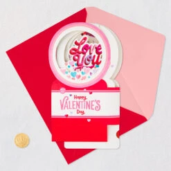 Hallmark All My Love Snow Globe Musical 3D Pop-Up Valentine's Day Card With Motion -Hallmark Hearts Snow Globe 3D PopUp Music Motion Valentines Day Card 1299VAY9986 05
