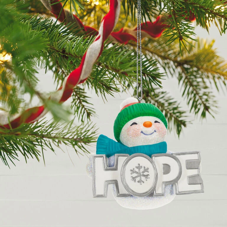Hallmark Season Of Hope Snowman Ornament With Light 4 Hallmark Season Of Hope Snowman Ornament With Light - Image 2