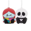 Better Together Disney Tim Burton's The Nightmare Before Christmas Jack And Sally Magnetic Hallmark Ornaments, Set Of 2 -Hallmark Jack Skellington and Sally Christmas Ornaments 3HCM2400 01