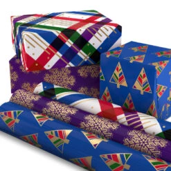 Hallmark Jewel Tones Assorted 3-Pack Christmas Wrapping Paper, 120 Sq. Ft. -Hallmark Jewel Tones Christmas Wrapping Paper Set 5JXW1251 03