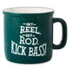 Hallmark Kick Bass Ceramic Mug, 15 Oz. -Hallmark Kick Bass Fishing Puns Mug 1BRW3235 01