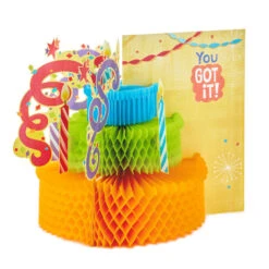 Hallmark 16" Make A Fuss Cake Pop-Up Jumbo Birthday Card -Hallmark Make a Fuss Cake Jumbo Birthday Card 1499CBG1008 02