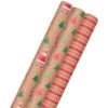 Hallmark Merry Kraft Prints 3-Pack Christmas Wrapping Paper, 90 Sq. Ft. -Hallmark Merry Kraft Prints 3Pack Christmas Wrapping Paper 5JXW1050 01