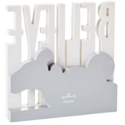 Hallmark Disney Mickey Mouse Believe Wood Quote Sign, 6x6 -Hallmark Mickey Mouse Believe Dimensional Sign 1DYG2055 02