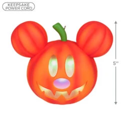 Hallmark Disney Mickey Mouse Mysterious Mickey Jack-o'-Lantern Ornament With Light -Hallmark Mickey Mouse JackoLantern Keepsake Ornament 2699QFO5347 03