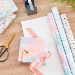 Hallmark Modern Muted 3-Pack Wrapping Paper, 55 Sq. Ft. Total 12 Hallmark Modern Muted 3-Pack Wrapping Paper, 55 Sq. Ft. Total -Hallmark Modern Muted 3Pack Wrapping Paper Rolls 5EWR6369 03