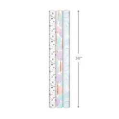Hallmark Modern Muted 3-Pack Wrapping Paper, 55 Sq. Ft. Total 17 Hallmark Modern Muted 3-Pack Wrapping Paper, 55 Sq. Ft. Total -Hallmark Modern Muted 3Pack Wrapping Paper Rolls 5EWR6369 08