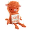Hallmark MopTops Highland Cow Stuffed Animal With You Make A Difference Board Book -Hallmark MopTops Plush Cow Stuffed Animal Board Book 1KID1537 01