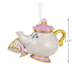 Hallmark Disney Beauty And The Beast A Mother's Love Porcelain Ornament -Hallmark Mrs. Potts and Chip Keepsake Ornament 2499QHX3109 03