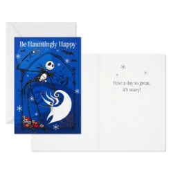 Hallmark Disney Tim Burton's The Nightmare Before Christmas Hauntingly Happy Boxed Cards, Pack Of 16 -Hallmark Nightmare Before Christmas Holiday Boxed Cards 5STZ1165 03