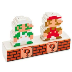 Hallmark Nintendo Super Mario Bros.® Mario And Luigi Salt And Pepper Shakers, Set Of 3 -Hallmark Nintendo Super Mario Luigi Salt And Pepper Shaker Set 1NIT1001 02